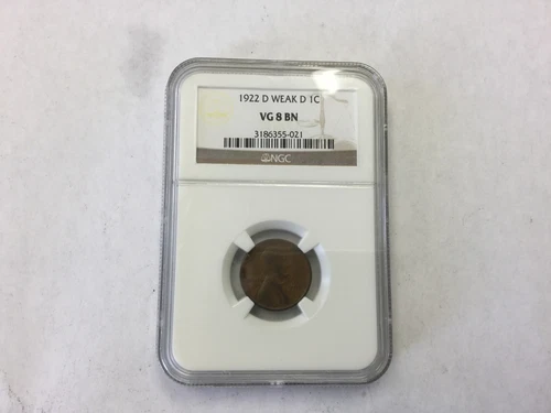 1922-D Lincoln Cent weak "D" NGC certified 