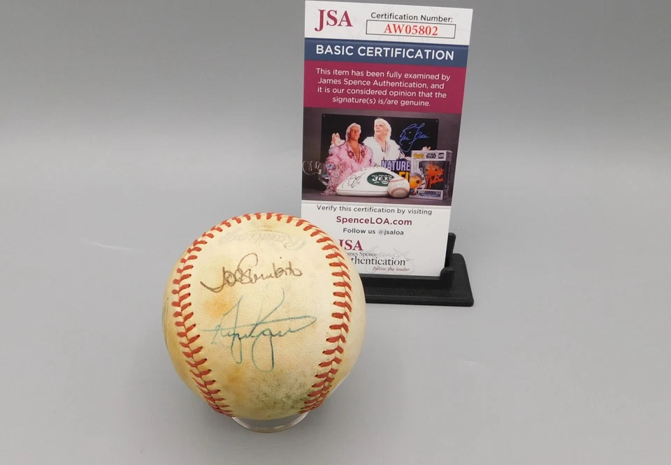 NOLAN RYAN +7 Other Players Signed Rawlings Baseball ~ 1975 Angels Team ~ JSA - Image 3 of 4