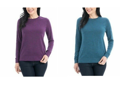 Katherine Barclay Merino 100% Extra Fine Wool Crewneck Sweater Variety 1