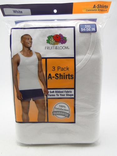 3 Men's Cotton Athletic A-Shirts 3XL 54 