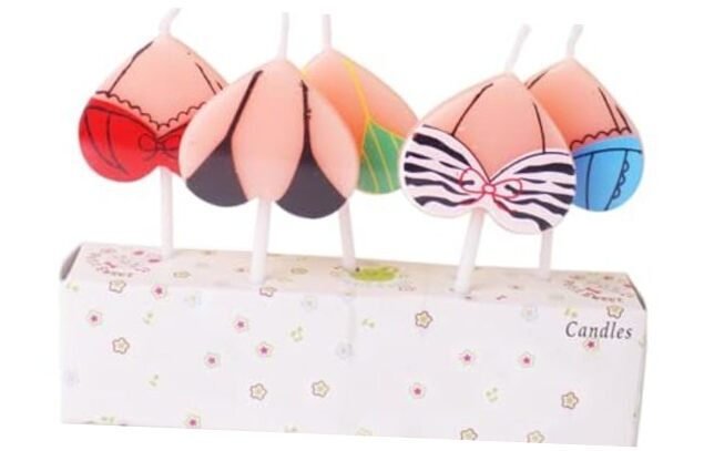 Bikini-themed birthday cake candles perfect for Valentine's Day-image