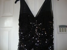 Black Sequin Fitted Dress size small