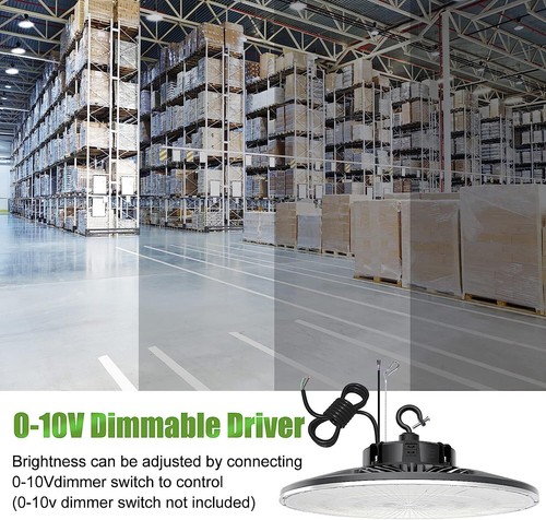 LED High Bay Light 240W CCT Adjustable Commercial Warehouse Light Fixture 120V - Picture 5 of 10