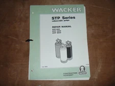 Wacker STP 1200 Submersible Pump Shop Service Repair Operator Maintenance Manual