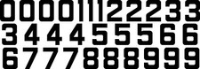 sticky vinyl Numbers stickers Decals bin door office home weather proof Bk & Wt 