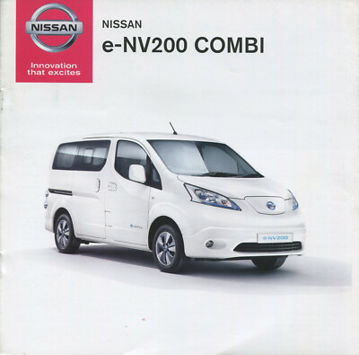 CAR SPECIFICATIONS BROCHURE - NISSAN e-NV200 COMBI - JUNE 2014