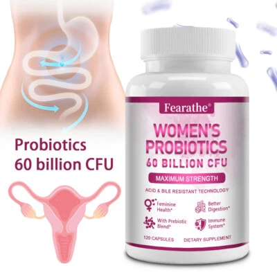 FEARATHE Probiotics for Women w/ Prebiotics - Digestive, Vaginal, Urinary & Immune Health