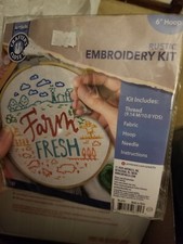 Farm Fresh Embroidery Kit w/6 Hoop from Crafter s Closet