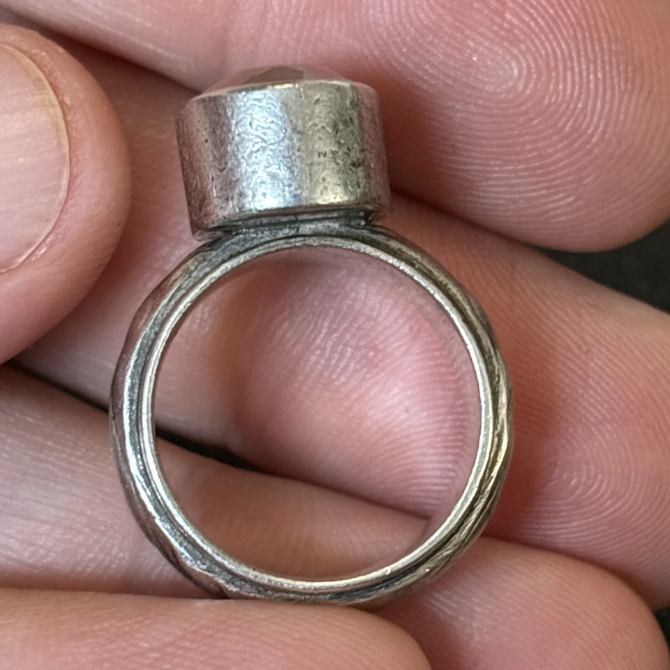 Anillo Silpada Vintage Plata Esterlina Cuarzo Rosa Talla 6.75 Foto 4 de 4