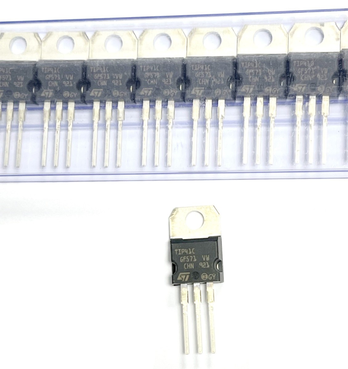 ST 10 pieces TIP41C Power NPN Bipolar Transistor TO220 New