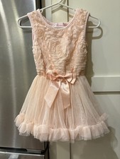 Abito da ballo tutù tulle rosa chiaro Mos nuovo Popatu taglia 18 poli cotone spandex
