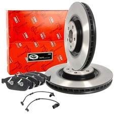 TRW Bremsscheiben 356mm + Bremsbeläge WAKO Vorne für AUDI A6 C7 A7 A8 D4