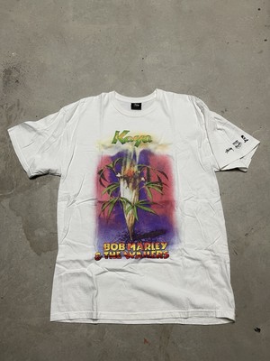 Stussy X Bob Marley Kaya T-shirt vintage Off White Mens Size Large