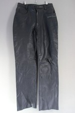 SUPERB BIKERS PARADISE ELITE 2 BRITISH MADE BLACK COWHIDE LEATHER JEANS 34 INCH