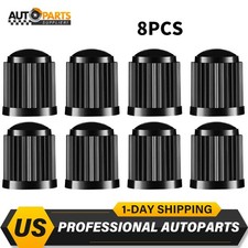 8pcs Plastic Tire Valves Air Dust Cover Stem Caps For Wheel Car Suv Bike Black 8pcs Plastic Tire Valves Air Dust Cover Stem Caps For Wheel Car Suv Bike Black