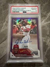 Jordan Walker 2023 Topps Chrome RC Auto Purple /250 PSA10 Baseball Card