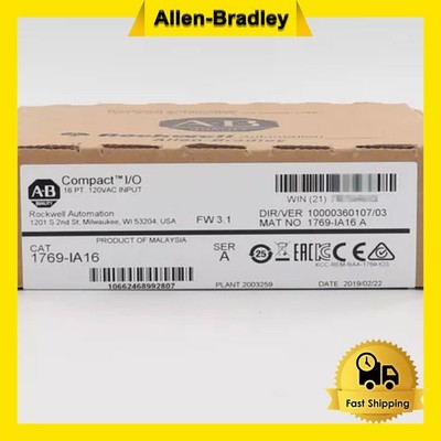 New Factory Sealed 1769-IA16 SerA CompactLogix 16 Pt 120VAC D/I Module 1769IA16