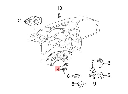 Chevrolet Corvette 2005-2013 Front Left Head up display