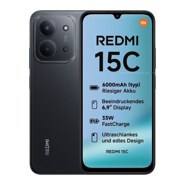 "Xiaomi Redmi 15C 5G Smartphone 128 Gb Midnight Black \"Gratis Versand\""-image