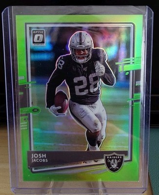 2020 Panini Donruss Optic - Josh Jacobs #52 Lime Green Prizm 1/35