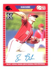 2021 Leaf Pro Set Baseball #PS-SB1 Sean Burke Autographs Prospect