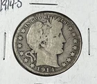 1914-S Barber Half : Very Good