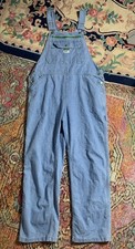Liberty Overalls Mens Large Denim Workwear Carpenter Distressed Utility Bibs