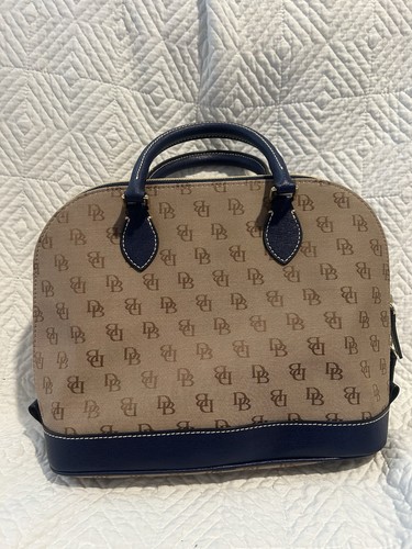 Dooney Bourke DB Logo Domed Satchel Bag W/Crossbody Strap - Picture 3 of 9