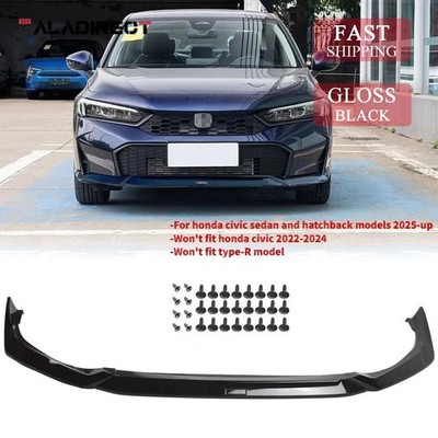 Yofer Gloss Black Front Bumper Lip For 2025+ Honda Civic Sedan/Hatchback