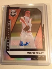 2021 Panini Elite Extra Edition Mitchell Bratt AUTOGRAPH #134 Rookie Baseball