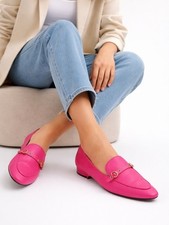 Coach Isabel Leather Horsebit Loafers Slip-On Flats Gold Hardware Designer Shoes