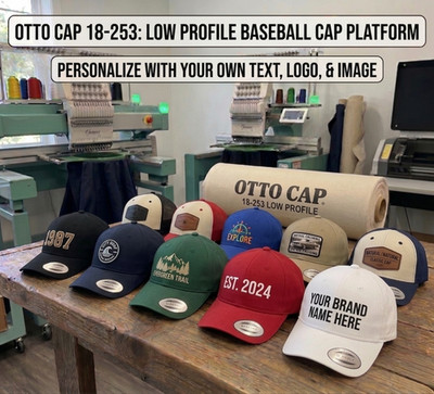 Custom Embroidered Baseball Cap Personalized Text Logo Otto Cap 18-253 Hat