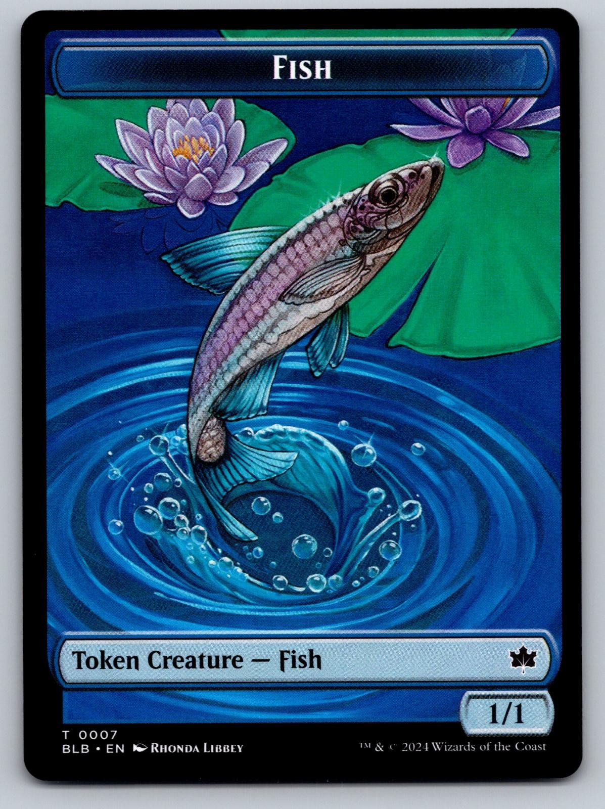 Fish Token 7 Token Bloomburrow Magic: The Gathering Near Mint