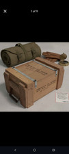Ammo crate, vintage ammunition crate 1955 used , dated  11x14.5x10 inches