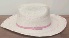 Atwood Sz Large Pink Pinto Girls Cowboy HAT Straw