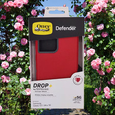 New Otterbox Defender Series Case For Samsung Galaxy S21 Ultra 5G-Holster-Red