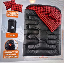 SWTMERRY Double Sleeping Bag for Adults with 2 Pillows Queen Size XL Sleep...