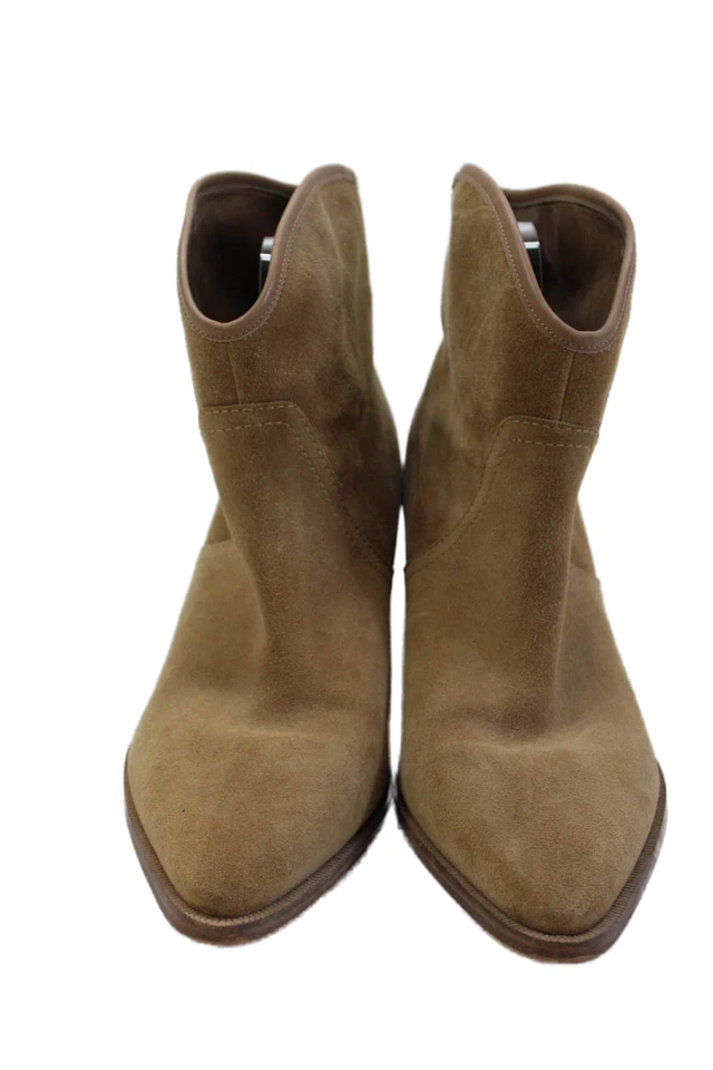 Marc Fisher LTD. Womens Studded Leather Pointed Toe Annkle Boots Beige Size 8.5M - Image 2 of 4