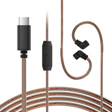 KZ Castor Type-C IEM Cable With Mic , CCZ C02 4N OFC Double Parallel Replacem...