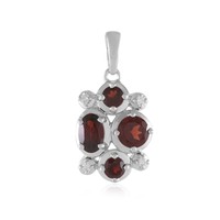 Cavill SilberanhäNger Damen 1,65Ct Mosambik Granat Zirkon Ovalschnitt