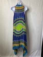 Bohemian Long Kimono Tribal African Inspired Handmade One Size Festival Hippie