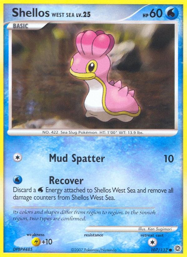 Pokemon Shellos West Sea (107/141) Secret Wonders LP