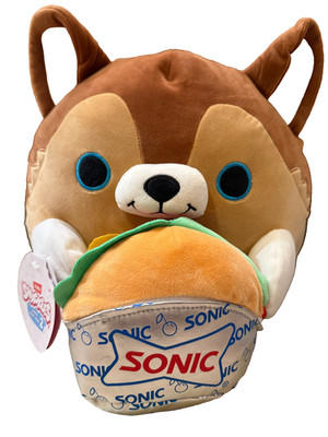 Snackles Series 2 Super Sized 14'' Lucas Sonic Burger Plush Zuru Puppy NWT