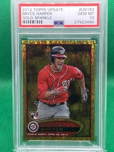 BRYCE HARPER 2012 TOPPS UPDATE GOLD SPARKLE RC #US183 PSA 10 GEM MINT