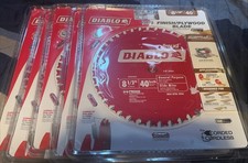 (5) Diablo Tools 8 1/2” X 40 dientes acabado madera contrachapada deslizamiento hojas de sierra ingleteadora X5 Nuevo en caja
