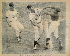 1973 Press Photo Managers John Logan and Pat Patterson fight at baseball game