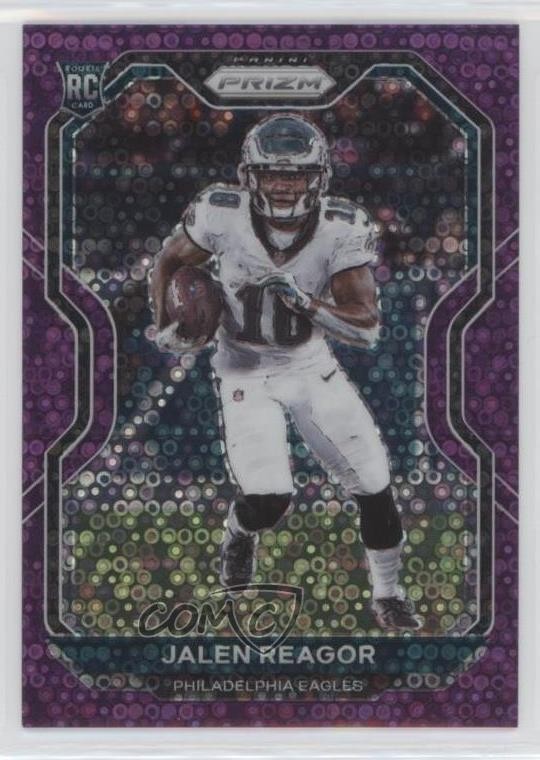 2020 Panini Prizm No Huddle Purple 18/35 Jalen Reagor #342 Rookie RC 0hn9