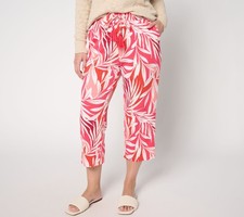 Belle by Kim Gravel Regular Packabelle Gotta Getaway Cropped Pant Paradise Palm