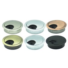 6pcs Cable Management Grommet: Zinc Alloy 60mm Desk Hole Cover Organize Wires 