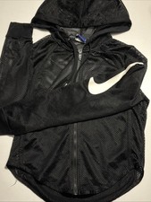 Small Nikey Black Mesh Jacket Women's With Back Pocket